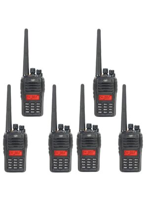 Komplet od 6 prijenosnih radio stanica PNI PMR R18, 446MHz, 0.5W, 128 kanala, 16 PMR i 50 CTCSS i 104 DCS tona, FM radio, prog.